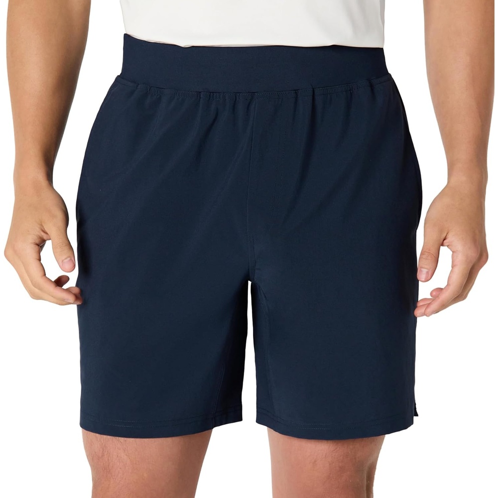 image:imageAmazon Essentials Mens Athletic Running Training Shorts Performance Stretch Woven Workout Shorts 7Navy