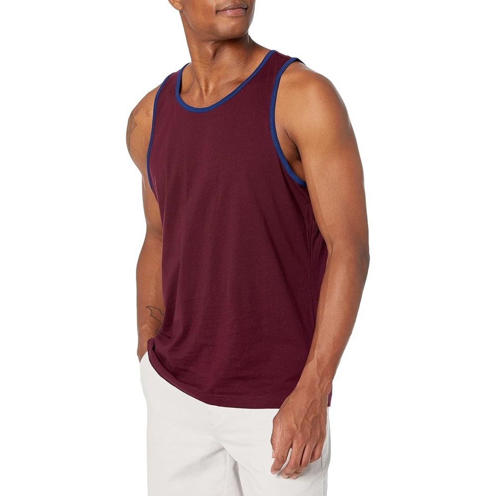 image:imageAmazon Essentials Mens RegularFit Sleeveless Tank TopsPortBlue