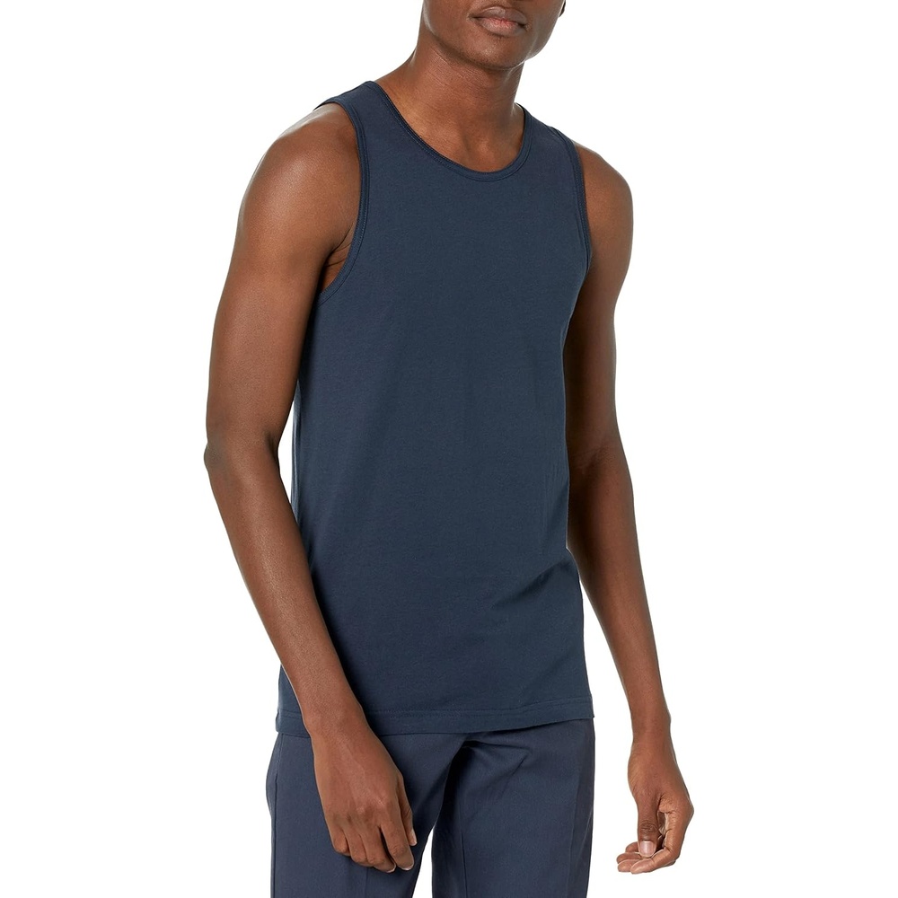 image:imageAmazon Essentials Mens RegularFit Sleeveless Tank TopsSteel Blue