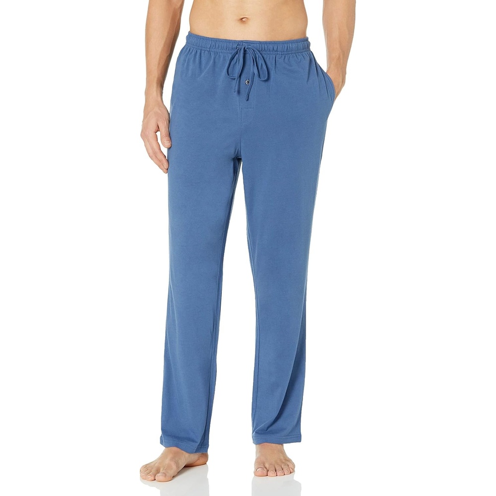 image:imageAmazon Essentials Mens RelaxedFit Lightweight Cotton Knit Lounge Pajama PantsIndigo