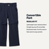 Amazon Essentials Active Boys’ Water Repellent Regular Fit Active Hiking Outdoor Pants(Navy)