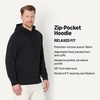Amazon Essentials Active Men’s Active Relaxed-Fit Zip Through Hoodie(Black)
