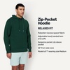 Amazon Essentials Active Men’s Active Relaxed-Fit Zip Through Hoodie(Dark Green)