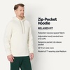 Amazon Essentials Active Men’s Active Relaxed-Fit Zip Through Hoodie(Light Beige)