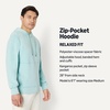 Amazon Essentials Active Men’s Active Relaxed-Fit Zip Through Hoodie(Light Blue)