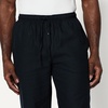 Amazon Essentials Men’s 100% Cotton Flannel Sleep Pant, Relaxed Fit Lounge Pants with Elastic Waist and Drawstring(Black)