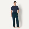 Amazon Essentials Men’s 100% Cotton Flannel Sleep Pant, Relaxed Fit Lounge Pants with Elastic Waist and Drawstring(Black Green Buffalo Plaid)