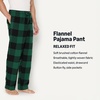 Amazon Essentials Men’s 100% Cotton Flannel Sleep Pant, Relaxed Fit Lounge Pants with Elastic Waist and Drawstring(Black Green Buffalo Plaid)