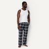 Amazon Essentials Men’s 100% Cotton Flannel Sleep Pant, Relaxed Fit Lounge Pants with Elastic Waist and Drawstring(Black Yellow Plaid)