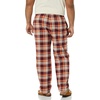 Amazon Essentials Men’s 100% Cotton Flannel Sleep Pant, Relaxed Fit Lounge Pants with Elastic Waist and Drawstring(Burgundy Orange White Plaid)