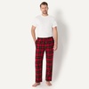 Amazon Essentials Men’s 100% Cotton Flannel Sleep Pant, Relaxed Fit Lounge Pants with Elastic Waist and Drawstring(Cherry Red Black Plaid)