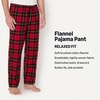 Amazon Essentials Men’s 100% Cotton Flannel Sleep Pant, Relaxed Fit Lounge Pants with Elastic Waist and Drawstring(Cherry Red Black Plaid)