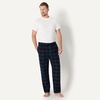 Amazon Essentials Men’s 100% Cotton Flannel Sleep Pant, Relaxed Fit Lounge Pants with Elastic Waist and Drawstring(Cherry Red/Black Classic Buffalo Plaid)