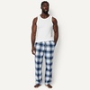Amazon Essentials Men’s 100% Cotton Flannel Sleep Pant, Relaxed Fit Lounge Pants with Elastic Waist and Drawstring(Grey White Plaid)