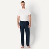 Amazon Essentials Men’s 100% Cotton Flannel Sleep Pant, Relaxed Fit Lounge Pants with Elastic Waist and Drawstring(Navy)