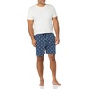 Amazon Essentials Men’s 7″ Cotton Knit Pajama Shorts, Loungewear, Pack of 2(Grey Heather/Indigo Pineapple)