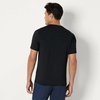 Amazon Essentials Men’s Active Quick Dry Moisture Wicking Tech Stretch Lightweight Short-Sleeve T-Shirt(Black / Heather Graphite)