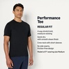 Amazon Essentials Men’s Active Quick Dry Moisture Wicking Tech Stretch Lightweight Short-Sleeve T-Shirt(Black / Heather Graphite)