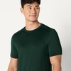 Amazon Essentials Men’s Active Quick Dry Moisture Wicking Tech Stretch Lightweight Short-Sleeve T-Shirt(Dark Green / Heather Graphite)