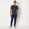 Amazon Essentials Men’s Active Quick Dry Moisture Wicking Tech Stretch Lightweight Short-Sleeve T-Shirt(Navy / Heather Graphite)