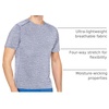 Amazon Essentials Men’s Active Quick Dry Moisture Wicking Tech Stretch Lightweight Short-Sleeve T-Shirt(Navy Space Dye)