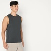 Amazon Essentials Men’s Active Quick Dry Moisture-Wicking Tech Stretch Lightweight Sleeveless Muscle Shirt(Navy / Heather Graphite)