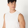Amazon Essentials Men’s Active Quick Dry Moisture-Wicking Tech Stretch Lightweight Sleeveless Muscle Shirt(White / Black)
