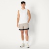 Amazon Essentials Men’s Active Quick Dry Moisture-Wicking Tech Stretch Lightweight Sleeveless Muscle Shirt(White / Black)