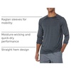 Amazon Essentials Men’s Active Quick Dry Tech Stretch Lightweight Long-Sleeve T-Shirt (Available in Big&Tall)(Charcoal Space Dye)