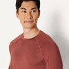Amazon Essentials Men’s Active Quick Dry Tech Stretch Lightweight Long-Sleeve T-Shirt (Available in Big&Tall)(Henna / Heather Graphite)