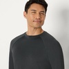 Amazon Essentials Men’s Active Quick Dry Tech Stretch Lightweight Long-Sleeve T-Shirt (Available in Big&Tall)(Navy / Heather Graphite)