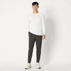 Amazon Essentials Men’s Active Quick Dry Tech Stretch Lightweight Long-Sleeve T-Shirt (Available in Big&Tall)(White / Black)