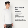 Amazon Essentials Men’s Active Quick Dry Tech Stretch Lightweight Long-Sleeve T-Shirt (Available in Big&Tall)(White / Black)