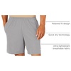 Amazon Essentials Men’s Athletic Basketball Gym Shorts, Breathable Moisture Wicking, Loose-Fit Performance Tech, Pack of 2(Black/Grey)
