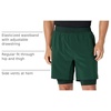 Amazon Essentials Men’s Athletic Running Training Shorts, Performance Stretch Woven Workout Shorts, 7“(Dark Green)