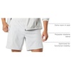 Amazon Essentials Men’s Athletic Running Training Shorts, Performance Stretch Woven Workout Shorts, 7“(Light Grey)