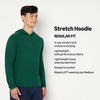 Amazon Essentials Men’s Athletic Soft Performance Lightweight Gym Workout Hoodie Sweatshirt with Kangaroo Pocket(Space Dye Green)