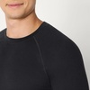 Amazon Essentials Men’s Athletic Soft Performance Lightweight Long Sleeve Gym Workout Shirt, Moisture Wicking, 4-Way Stretch(Space Dye Black)