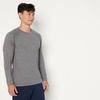 Amazon Essentials Men’s Athletic Soft Performance Lightweight Long Sleeve Gym Workout Shirt, Moisture Wicking, 4-Way Stretch(Space Dye Grey)