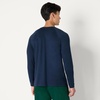 Amazon Essentials Men’s Athletic Soft Performance Lightweight Long Sleeve Gym Workout Shirt, Moisture Wicking, 4-Way Stretch(Space Dye Navy)