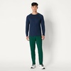 Amazon Essentials Men’s Athletic Soft Performance Lightweight Long Sleeve Gym Workout Shirt, Moisture Wicking, 4-Way Stretch(Space Dye Navy)