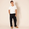 Amazon Essentials Men’s Cotton Poplin Straight-Fit Pajama Pants with Pockets, Elastic Waist, Drawstring(Black)