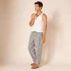 Amazon Essentials Men’s Cotton Poplin Straight-Fit Pajama Pants with Pockets, Elastic Waist, Drawstring(Black Grey Plaid)