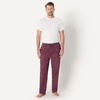 Amazon Essentials Men’s Cotton Poplin Straight-Fit Pajama Pants with Pockets, Elastic Waist, Drawstring(Burgundy Puffin)