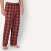 Amazon Essentials Men’s Cotton Poplin Straight-Fit Pajama Pants with Pockets, Elastic Waist, Drawstring(Burgundy Rust Mix Plaid)