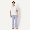 Amazon Essentials Men’s Cotton Poplin Straight-Fit Pajama Pants with Pockets, Elastic Waist, Drawstring(Cornflower Blue Check)
