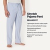 Amazon Essentials Men’s Cotton Poplin Straight-Fit Pajama Pants with Pockets, Elastic Waist, Drawstring(Cornflower Blue Thin Stripe)