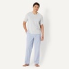 Amazon Essentials Men’s Cotton Poplin Straight-Fit Pajama Pants with Pockets, Elastic Waist, Drawstring(Cornflower Blue Thin Stripe)