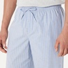 Amazon Essentials Men’s Cotton Poplin Straight-Fit Pajama Pants with Pockets, Elastic Waist, Drawstring(Cornflower Blue Thin Stripe)