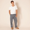 Amazon Essentials Men’s Cotton Poplin Straight-Fit Pajama Pants with Pockets, Elastic Waist, Drawstring(Grey)